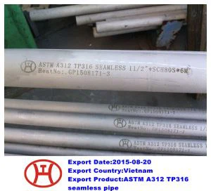 ASTM A 312  TP 316  Paslanmaz Çelik Boru
