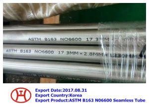 ASTM B163 N06600 Dikişsiz Boru