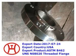 ASTM B 462  UNS N 08020  Dişli Flanş